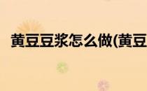 黄豆豆浆怎么做(黄豆豆浆怎么做好喝窍门)