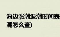 海边涨潮退潮时间表怎么查(海边什么时候退潮怎么查)