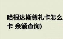 哈根达斯尊礼卡怎么查询金额(哈根达斯尊礼卡 余额查询)