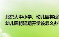 北京大中小学、幼儿园将延期开学该怎么办(北京大中小学,幼儿园将延期开学该怎么办手续)