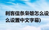 刺客信条枭雄怎么设置中文(刺客信条枭雄怎么设置中文字幕)