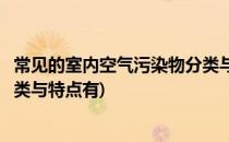 常见的室内空气污染物分类与特点(常见的室内空气污染物分类与特点有)
