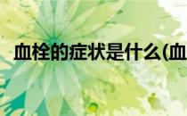血栓的症状是什么(血栓的症状是什么图片)