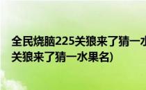 全民烧脑225关狼来了猜一水果名怎么过关(最强大脑第131关狼来了猜一水果名)
