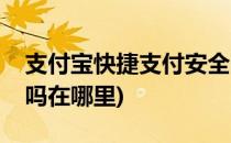 支付宝快捷支付安全吗(支付宝快捷支付安全吗在哪里)