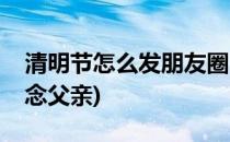 清明节怎么发朋友圈(清明节怎么发朋友圈纪念父亲)