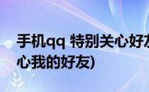 手机qq 特别关心好友使用(手机看qq特别关心我的好友)