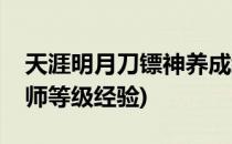 天涯明月刀镖神养成经验(天涯明月刀手游镖师等级经验)