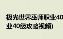 极光世界巫师职业40级攻略(极光世界巫师职业40级攻略视频)