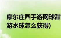 摩尔庄园手游网球甜心怎么获得(摩尔庄园手游水球怎么获得)