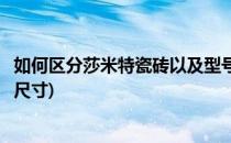 如何区分莎米特瓷砖以及型号(如何区分莎米特瓷砖以及型号尺寸)