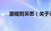 潜规则吴思（关于潜规则吴思的介绍）