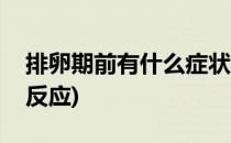 排卵期前有什么症状(排卵期前有什么症状和反应)