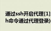 通过ssh开启代理[1]xshell开socket代理(ssh命令通过代理登录)