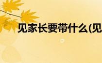 见家长要带什么(见家长要带什么东西)