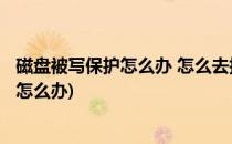 磁盘被写保护怎么办 怎么去掉磁盘写保护?(磁盘被写保护该怎么办)