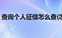 查询个人征信怎么查(怎么查自己的征信记录)