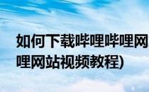 如何下载哔哩哔哩网站视频(如何下载哔哩哔哩网站视频教程)