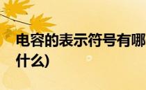 电容的表示符号有哪些呢(电容的表示符号是什么)
