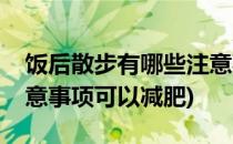 饭后散步有哪些注意事项(饭后散步有哪些注意事项可以减肥)