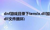 dnf游戏目录下tenslx.dll加载失败怎么办(英雄联盟tenslx.dll文件损坏)