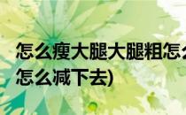 怎么瘦大腿大腿粗怎么减(怎么瘦大腿?大腿粗怎么减下去)