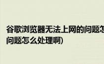 谷歌浏览器无法上网的问题怎么处理(谷歌浏览器无法上网的问题怎么处理啊)