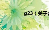 g23（关于g23的介绍）