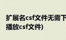 扩展名csf文件无需下载播放器怎么打开(如何播放csf文件)