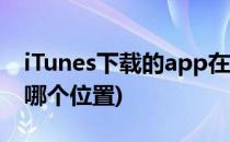 iTunes下载的app在哪(itunes下载的app在哪个位置)