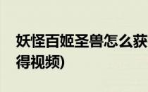 妖怪百姬圣兽怎么获得(妖怪百姬圣兽怎么获得视频)