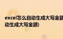 excel怎么自动生成大写金额?数字转大写金额(excel怎样自动生成大写金额)