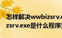 怎样解决wwbizsrv.exe应用程序错误(wwbizsrv.exe是什么程序)