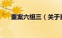 重案六组三（关于重案六组三的介绍）