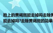 脸上的黄褐斑能去掉吗去除黄褐斑的简单方法(脸上的黄褐斑能去掉吗?去除黄褐斑的简单方法视频)