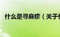 什么是寻麻疹（关于什么是寻麻疹的介绍）