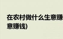 在农村做什么生意赚钱(秋天在农村做什么生意赚钱)