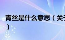 青丝是什么意思（关于青丝是什么意思的介绍）
