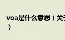 voa是什么意思（关于voa是什么意思的介绍）