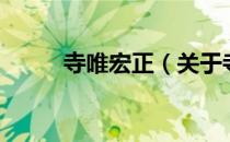 寺唯宏正（关于寺唯宏正的介绍）