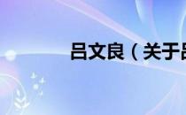 吕文良（关于吕文良的介绍）