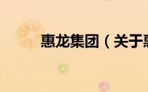 惠龙集团（关于惠龙集团的介绍）