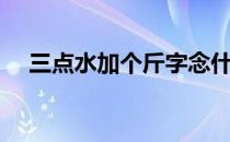 三点水加个斤字念什么（三点水加个斤）