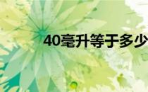 40毫升等于多少克（40hq尺寸）