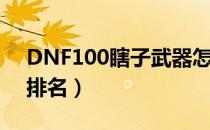 DNF100瞎子武器怎么选（瞎子100SS武器排名）