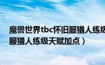 魔兽世界tbc怀旧服猎人练级天赋点什么（wow70tbc怀旧服猎人练级天赋加点）