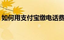 如何用支付宝缴电话费(怎么用支付宝缴话费)
