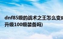 dnf85级的战术之王怎么变成100级装备(dnf85级装备可以升级100级装备吗)