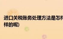 进口关税账务处理方法是怎样的(进口关税账务处理方法是怎样的呢)