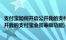 支付宝如何开启公开我的支付宝会员等级(支付宝如何开启公开我的支付宝会员等级功能)